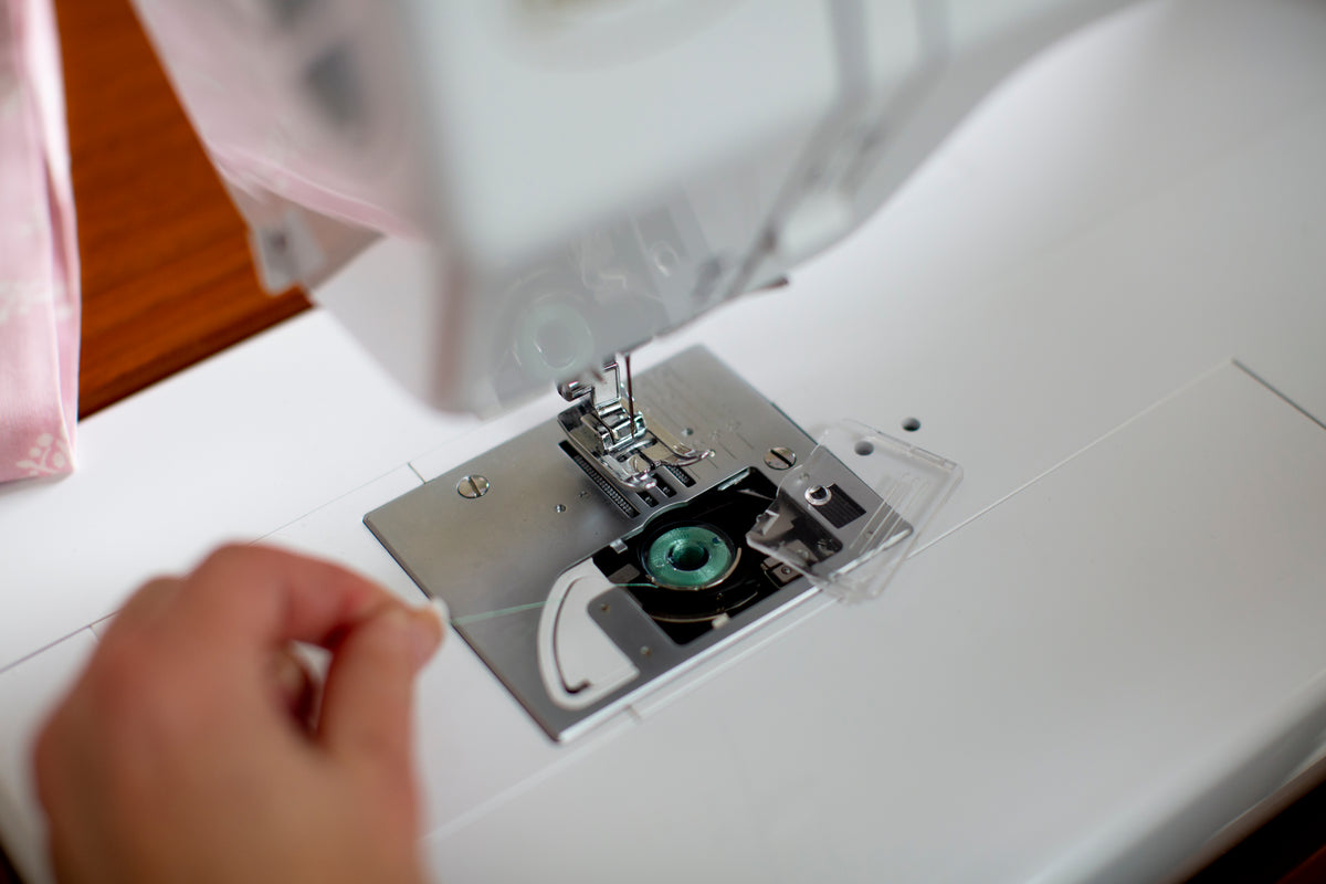 Baby Lock Jazz 2 showing bobbin area