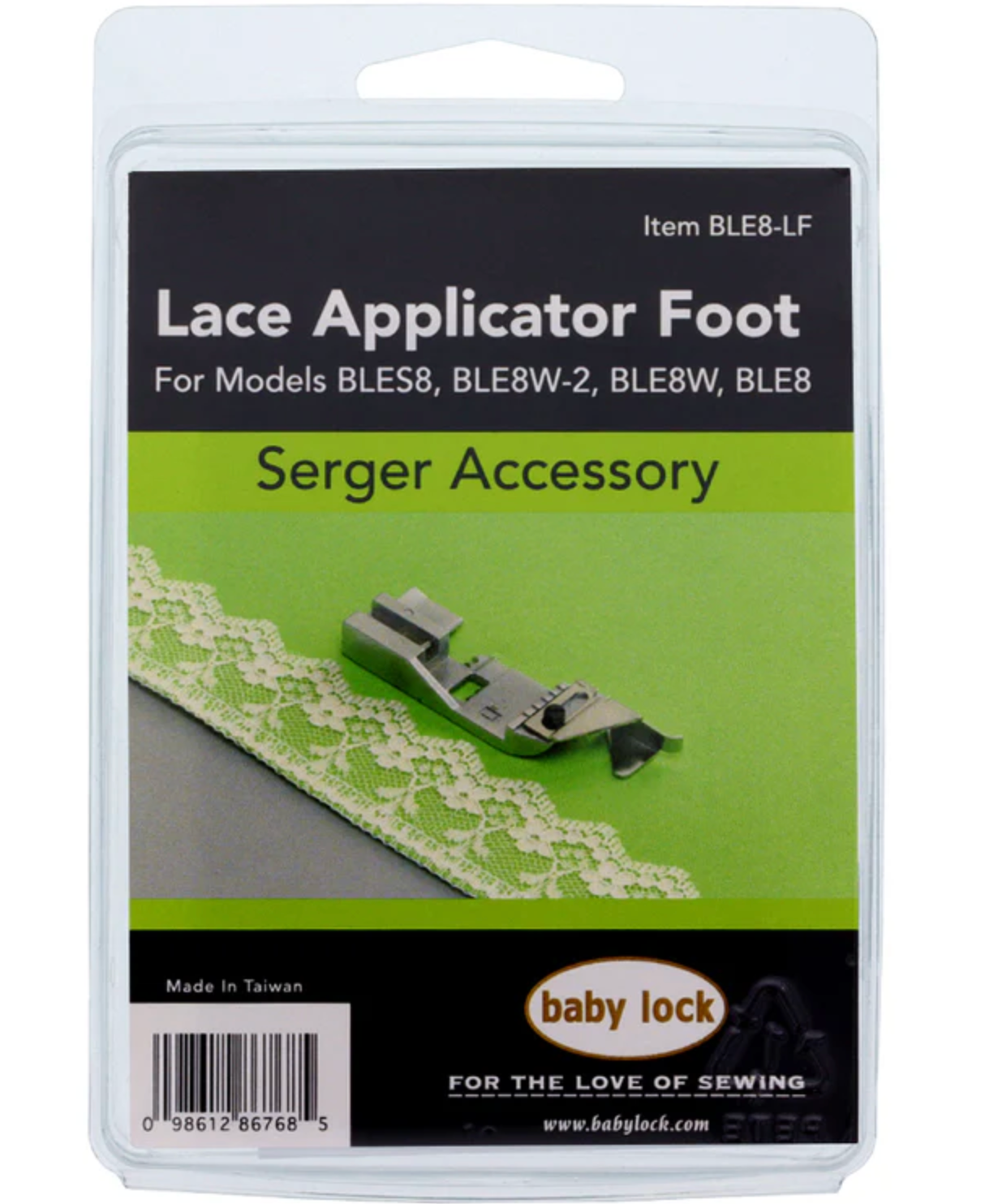Baby Lock lace Applicator Foot - BLE8-LF