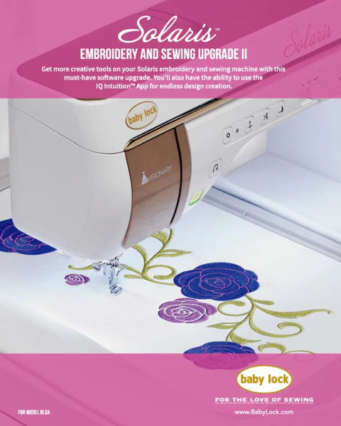 Software upgrade 2 for Baby Lock Solaris Embroidery