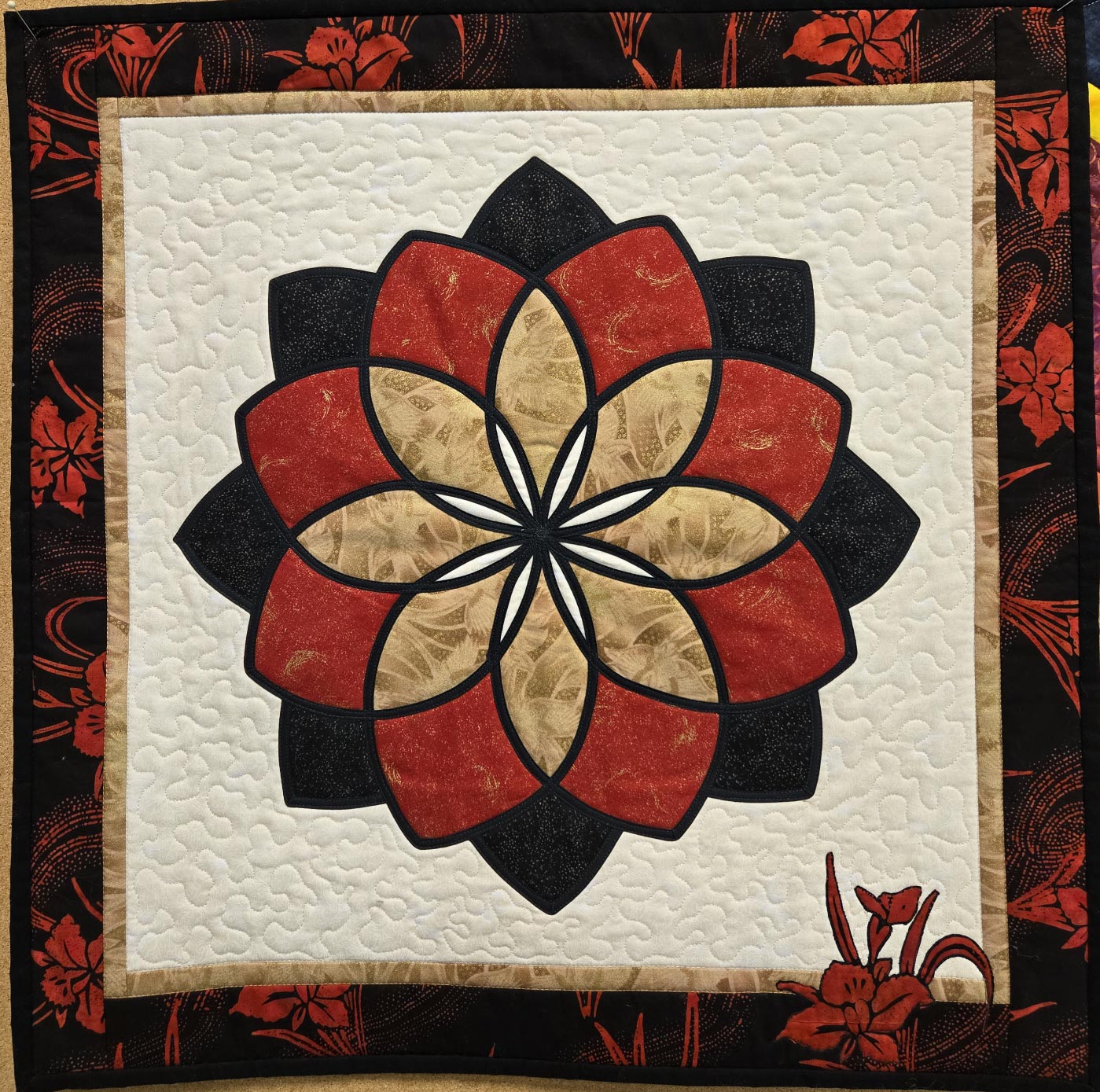 Stained Glass Spiral Medallion with Laurie