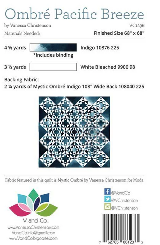 Ombré Pacific Breeze Quilt Kit - 68" x 68"