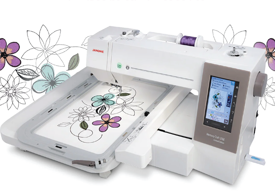 Introducing the Janome 550e Le: Embroidery Excellence Meets Elegant Design