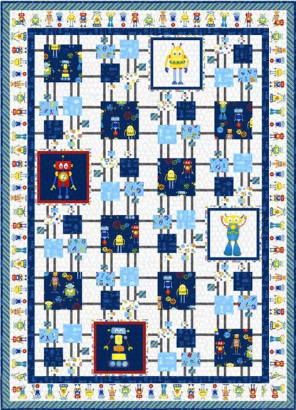 Alpha-Bots Quilt Kit -61.5 x 85.5