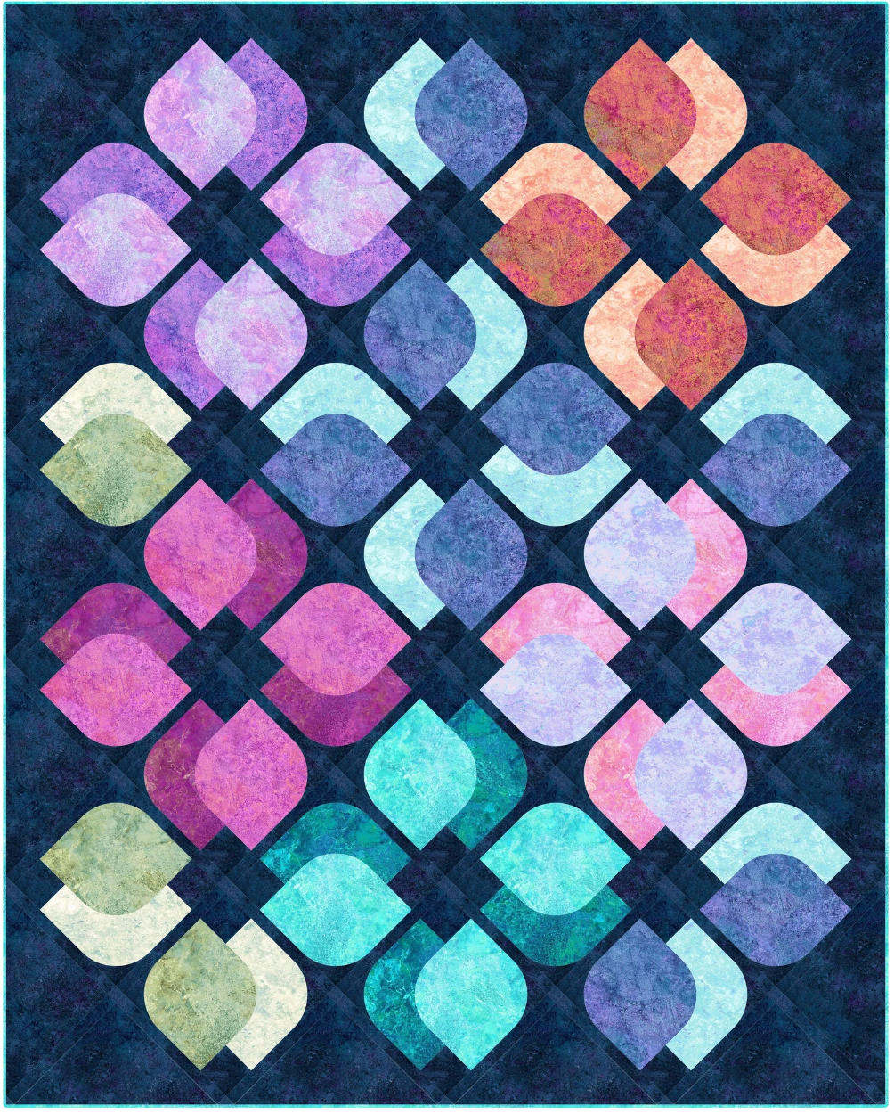 Floating Flowers Quilt Kit - 74" x 92"