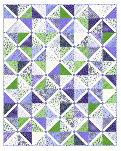 Lavender Field Quilt Kit - 51 x 64