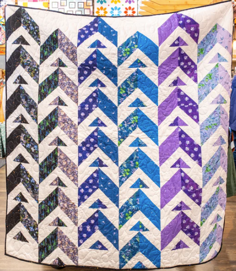 Chevron Points Quilt Kit 60" x 65"