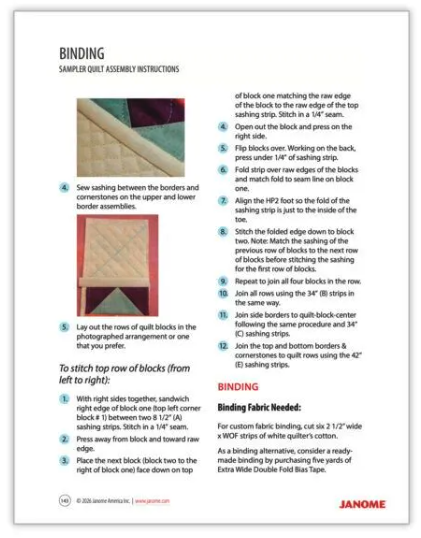 Janome Continental M8 Work Book WBCM8