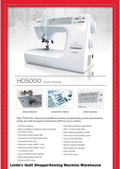 Janome HD5000 Heavy Duty Sewing Machine