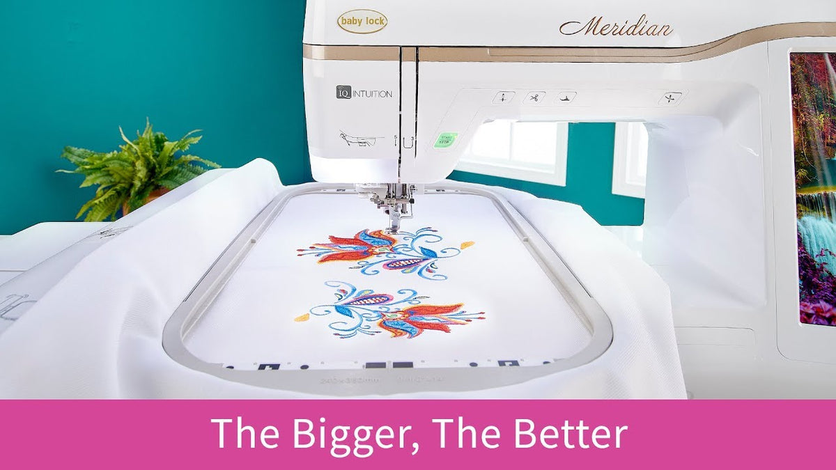 Baby Lock Meridian Embroidery Machine – Lindas Quilt Shoppe | Sewing ...