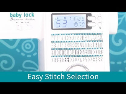 Baby lock Jubilant Sewing Machine with free foot package